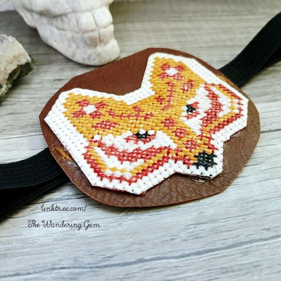 OOAK Fox Eye Patch, Adjustable Costume Accessory, Statement Vision Ocular Aid - Picture 2 of 6